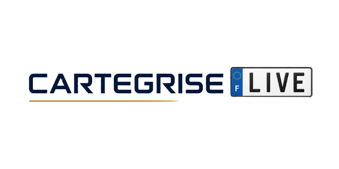 Cartegrise Live — logo avec plaque d'immatriculation française